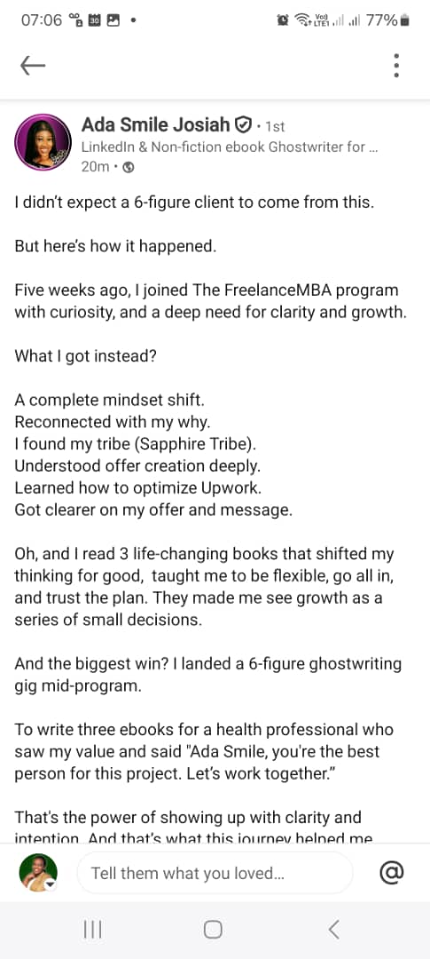 MBA freelancers Testimonials (8)